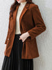 JMPRS England Style Corduroy Suit Jacket Women Fall 2023 Double Breasted Blazer Mujer Casual All-match Slim Fit Coat Outwear