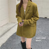 JMPRS Spring Retro Mustard Green Loose Suit Jacket Women Oversized Blazer Female Elegant Office Bleizer De Mujer