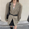 JMPRS Suit Jacket Women's 2023 Korean style Oversize Design Casual Suit All Match Blazer Mujer Office Lady Coat