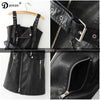 Designer Spaghetti Strap PU Leather 2022 Spring Summer Bandage Dress Women Chic Sundress Office Dresses vestido de festa