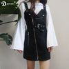 Designer Spaghetti Strap PU Leather 2022 Spring Summer Bandage Dress Women Chic Sundress Office Dresses vestido de festa