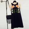 Summer Dress 2022 New Runway Flora Embroidery Ruffles Pearls Vintage Dresses for Women Sweet Party Dress Beach Vestidos