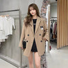 [JPQF] Jacket Women's Spring and Autumn 2023 Casual Suit Jacket Coat Office Lady Blazer Ladies Tops S-XXXL