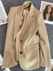 [JPQF] Pink Suit and Jacket Female 2023 Spring and Autumn Commuter Loose Leisure Joker Black Suit and Jacket Blazer Women