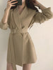 [JPQF] Suit Coat Female 2023 Spring and Autumn Korean Version Slim Fit Commuter Versatile Belt Black Suit Woman Office S-3XL