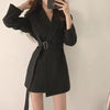 [JPQF] Suit Coat Female 2023 Spring and Autumn Korean Version Slim Fit Commuter Versatile Belt Black Suit Woman Office S-3XL