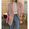 [JPQF] Suit Jacket 2023 Spring Korean Version Loose British Style Pink Suit Jacket Female Commuter Coats Blazer Women S-XL