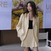 [JPQF] Summer Female Commuter Polyester 2023 Suit Coat British Leisure Retro Korean Khaki Suit Womens Blazers Coat Jacket