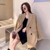 [JPQF] White Suit Jacket Woman 2023 Spring and Autumn Korean Version Loose Casual Temperament Double-breasted Jacket Woman