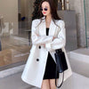 [JPQF] White Suit Jacket Woman 2023 Spring and Autumn Korean Version Loose Casual Temperament Double-breasted Jacket Woman
