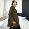 [JPQF] Women's Suit Jacket Spring and Autumn 2023 Korean Version Loose Double-breasted Suit Women Blazer Black S-XXL