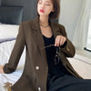 [JPQF] Women's Suit Jacket Spring and Autumn 2023 Korean Version Loose Double-breasted Suit Women Blazer Black S-XXL