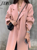 imCharms 2023 Autumn And Winter Double-Sided Cashmere Temperament Coat Women's Mid-Length Loose Side Slit Woolen Coat
