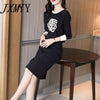 imCharms 2023 Autumn French Women's Temperament Casual Long-Sleeved Sweater Knitted Two-Piece Suit Skirt