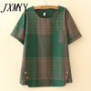 imCharms 2023 Korean Version Of The Summer Large Size Plaid Two-Piece Suit All-Match Casual Pants Loose Top Women