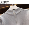 imCharms 2023 Autumn Simple Plus Size Dress Female Net Red Temperament Thin Cardigan Knitted Suit