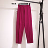 imCharms 2023 Spring High Waist Loose Knitted Grandma Pants Nine Points All-Match Casual Pants Female Ins