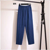 imCharms 2023 Spring High Waist Loose Knitted Grandma Pants Nine Points All-Match Casual Pants Female Ins