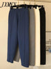imCharms 2023 Spring High Waist Loose Knitted Grandma Pants Nine Points All-Match Casual Pants Female Ins