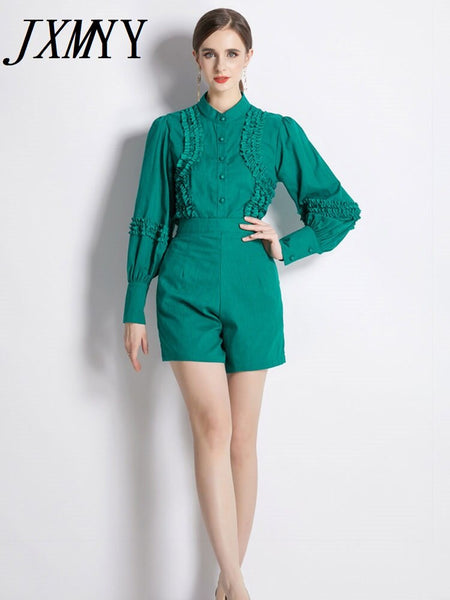 imCharms 2023 Autumn And Winter Cotton Linen Eelegant Temperament Stand-Up Collar Single-Breasted Stitching Women's Suit