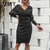 imCharms 2023 Autumn And Winter European And American Women's And Elegant Temperament Sweater Knitted Suit