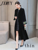 imCharms 2023 Autumn And Winter And Elegant Temperament Embroidered Cardigan Ethnic Style Long Large Size Trench Coat Women