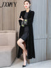 imCharms 2023 Autumn And Winter And Elegant Temperament Embroidered Cardigan Ethnic Style Long Large Size Trench Coat Women