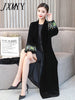 imCharms 2023 Autumn And Winter And Elegant Temperament Embroidered Cardigan Ethnic Style Long Large Size Trench Coat Women