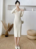 imCharms 2023 Autumn And Winter Sweater Skirt Light Mature Style Sexy Package Hip Bottoming Knitted Dress Women