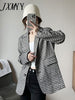 imCharms 2023 Autumn And Winter Gu Plaid Women's Suit Jacket Elegant Temperament Long-Sleeved Korean Version Casual Loose Suit