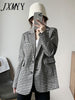 imCharms 2023 Autumn And Winter Gu Plaid Women's Suit Jacket Elegant Temperament Long-Sleeved Korean Version Casual Loose Suit