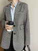 imCharms 2023 Autumn And Winter Gu Plaid Women's Suit Jacket Elegant Temperament Long-Sleeved Korean Version Casual Loose Suit