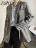 imCharms 2023 Autumn And Winter Gu Plaid Women's Suit Jacket Elegant Temperament Long-Sleeved Korean Version Casual Loose Suit