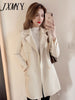 imCharms 2023 Autumn And Winter Elegant Temperament Slim Casual Jacket Coat Windbreaker Women's Clothing