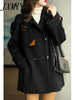 imCharms 2023 Autumn And Winter Loose And Thin Casual All-Match High-End Commuter Temperament Woolen Coat Trend