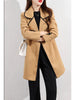 imCharms 2023 Autumn And Winter chic Temperament Slimming Color Matching Lace-Up Woolen Coat Coat Women's Clothing