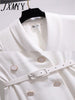 imCharms 2023 Autumn Slim Elegant Temperament Dress Long Trench Coat Suit Collar Coat Women's Clothing