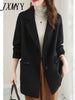 imCharms 2023 Autumn and Winter Loose Slimming All-Match Elegant Suit Collar Thickened Woolen Coat Women's Clothing