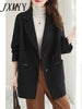 imCharms 2023 Autumn and Winter Loose Slimming All-Match Elegant Suit Collar Thickened Woolen Coat Women's Clothing