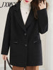 imCharms 2023 Autumn and Winter Loose Slimming All-Match Elegant Suit Collar Thickened Woolen Coat Women's Clothing