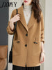 imCharms 2023 Autumn and Winter Loose Slimming All-Match Elegant Suit Collar Thickened Woolen Coat Women's Clothing