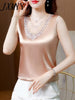 imCharms 2023 Beaded Camisole Women's Spring And Summer Loose All-Match Bottoming Sleeveless Elegant Temperament Top