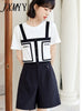 imCharms 2023 All-Match Short-Sleeved Slim Top Cotton Summer Women's T-Shirt Suspender Design Sense