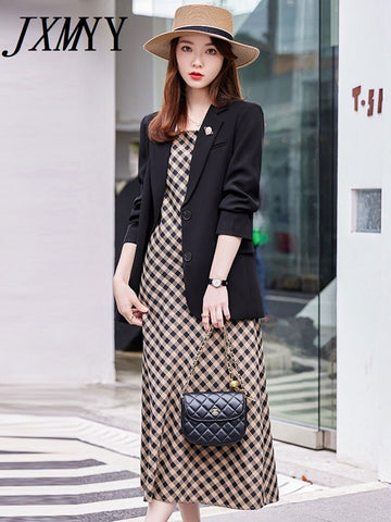 imCharms 2023 Khaki Elegant Temperament Suit Spring And Autumn High-End Simple Casual Jacket Women