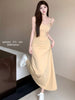 imCharms 2023 Sexy Slim Fit Three-Color Package Hip Street Elegant High-End A-Line Elastic Suspender Dress Long Skirt