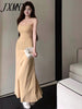 imCharms 2023 Sexy Slim Fit Three-Color Package Hip Street Elegant High-End A-Line Elastic Suspender Dress Long Skirt