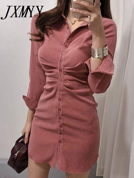 imCharms 2023 Women's Retro Shirt Bottoming Dress Autumn And Winter Package Hip Skirt Waist Slim Straight Skirt