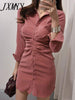 imCharms 2023 Women's Retro Shirt Bottoming Dress Autumn And Winter Package Hip Skirt Waist Slim Straight Skirt