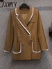 imCharms 2023 Plus Size Women's Spring Double-Breasted Lapel Suit Slim And Versatile Temperament Suit Jacket