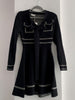 imCharms 2023 French Elegant Temperament Little Black Dress Waist Sweater Knitted Dress Women's Autumn And Winter